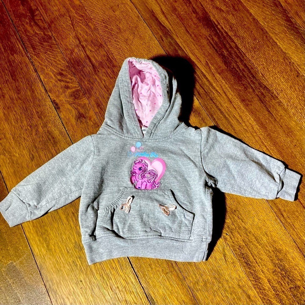 My Little Pony Hoodie Jacket 2T Sweat Shirt Pockets ~ Embroidered Pinkie Pie